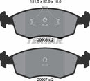 Textar Brake Pad Set - 2090802