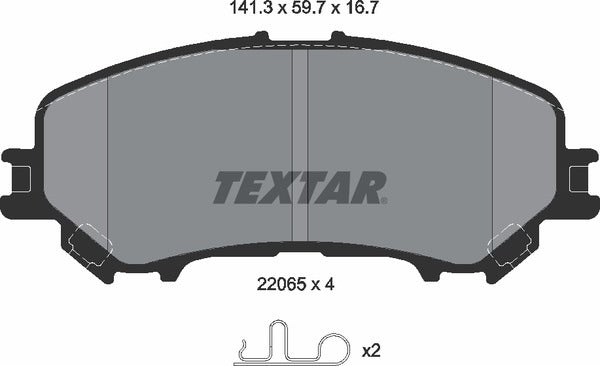 Textar Brake Pad Set - 2206503