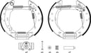 Mintex Brake Shoe Kits fits -Peugeot Renault MSP088 (also fits other vehicles)