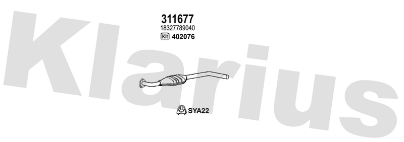 Klarius 311677 - Catalyst Type Approved  - Fits BMW 320 D 2.0d