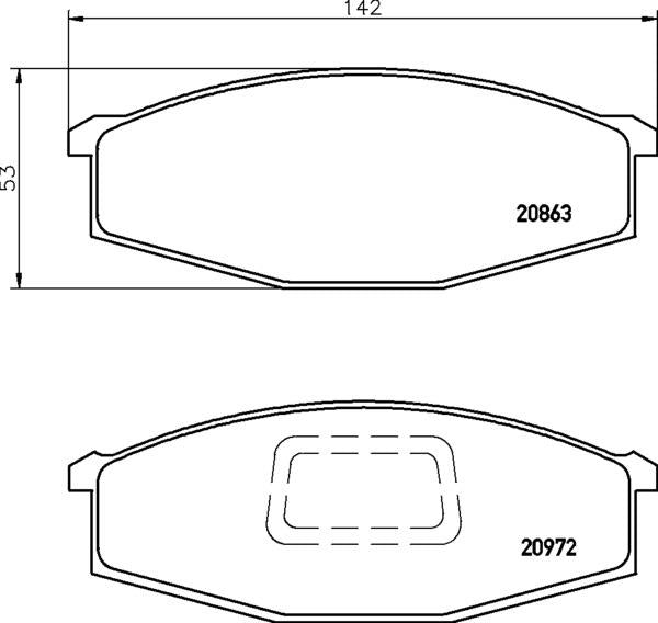 Mintex Brake Pad Set fits -Nissan MDB1863 (also fits other vehicles)