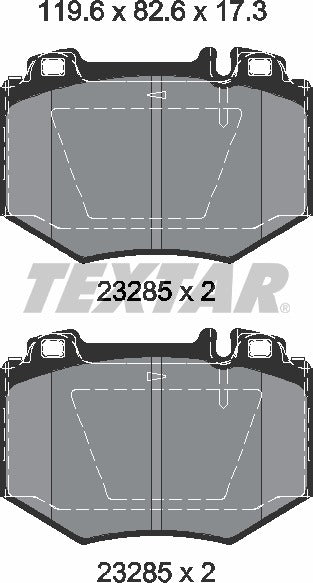 Textar Brake Pad Set - 2328501