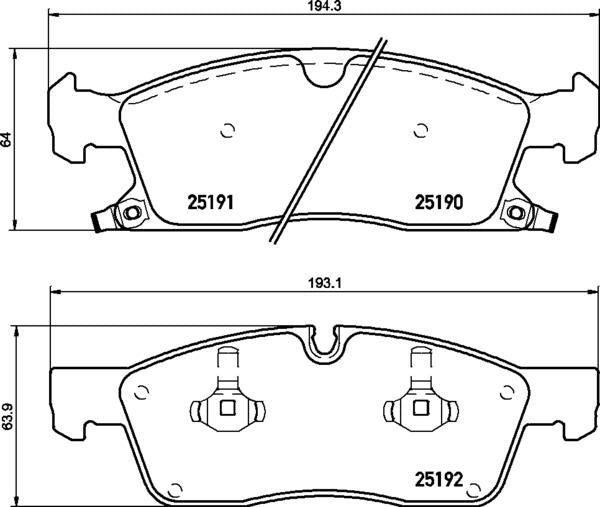 Mintex Brake Pad Set fits -Jeep MDB3203 (also fits other vehicles)