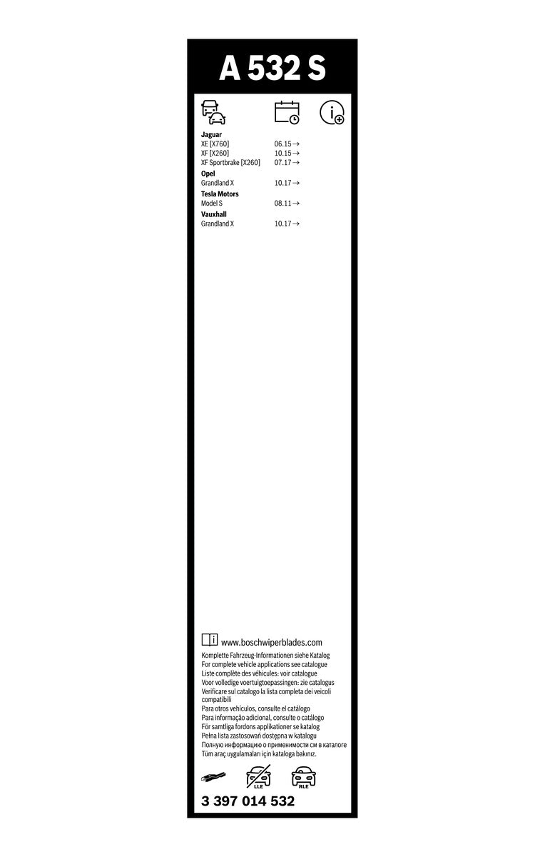 Bosch Aerotwin Front Wiper Blade Set - 700/425mm - A532S