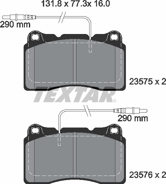 Textar Brake Pad Set - 2357501