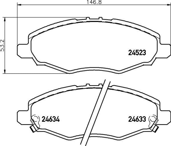 Mintex Brake Pad Set fits -Toyota MDB2880 (also fits other vehicles)