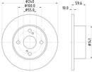 Mintex Brake Discs fits -Toyota V305:5 MDC1737 (also fits other vehicles)