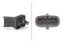 HELLA 6PP 013 112-251 Sensor, intake manifold pressure - 4-pin connector - Bolted