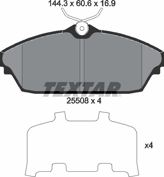 Textar Brake Pad Set - 2550801