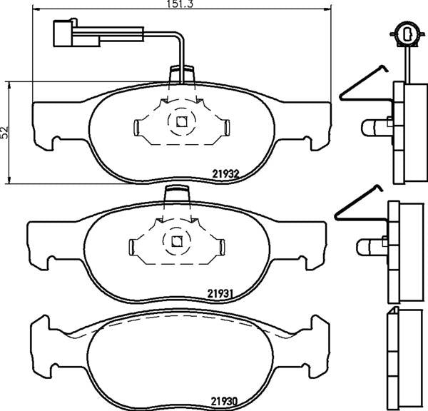 Mintex Brake Pad Set fits -Fiat MDB1733 (also fits other vehicles)
