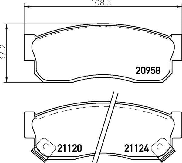 Mintex Brake Pad Set fits -Nissan Subaru MDB1381 (also fits other vehicles)
