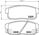 Mintex Brake Pad Set fits -Nissan Suzuki MDB2687 (also fits other vehicles)