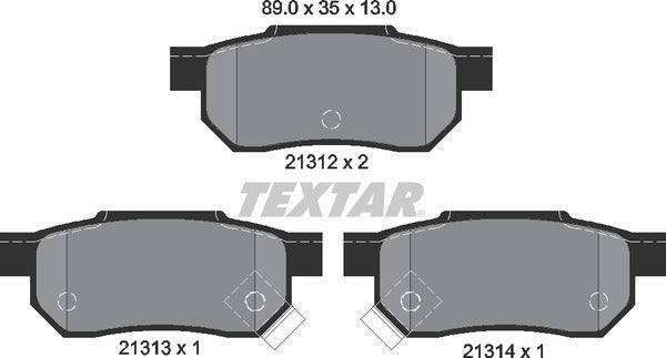 Textar Brake Pad Set - 2131201