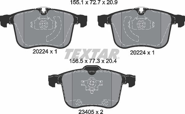 Textar Brake Pad Set - 2022401