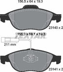 Textar Brake Pad Set - 2314002