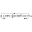 Borg & Beck Brake Hose Part No -BBH6443