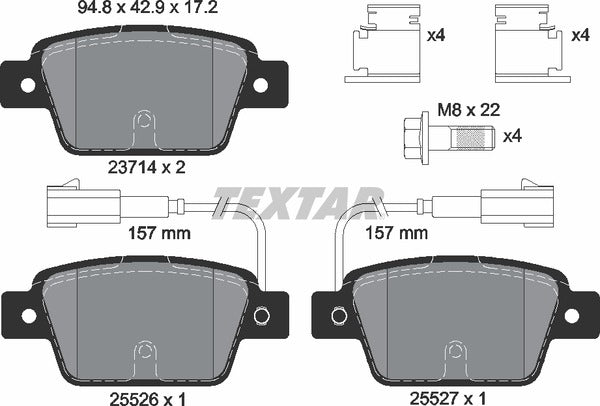 Textar Brake Pad Set - 2371403