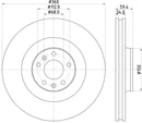 Mintex Brake Discs fits -Audi VW V302:5 MDC2069 (also fits other vehicles)
