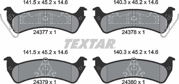 Textar Brake Pad Set - 2437701