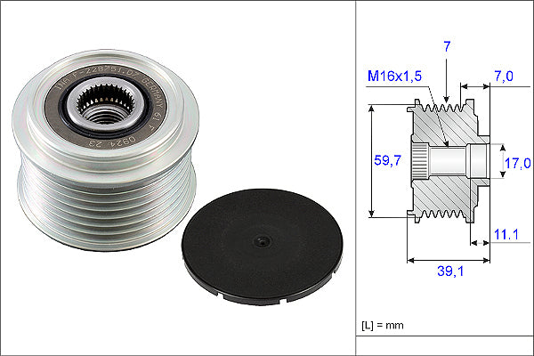 INA Alternator Freewheel Clutch - Part No - 535005310