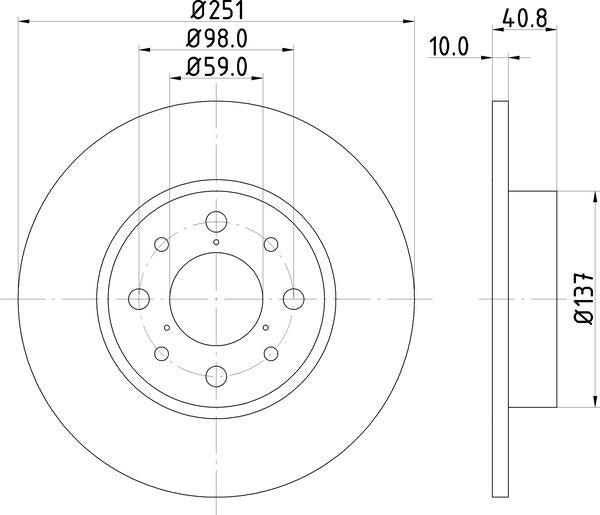 Mintex Brake Discs fits -Alfa Romeo S305:5 MDC2237 (also fits other vehicles)