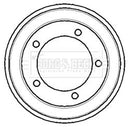 Borg & Beck Brake Drum (Single) -BBR7083