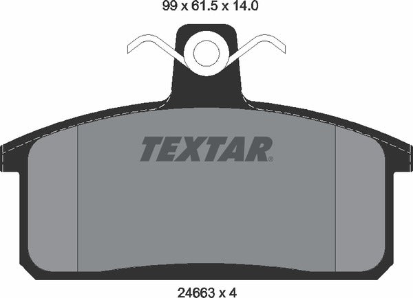 Textar Brake Pad Set - 2466301
