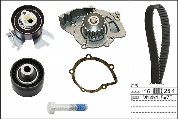 INA Water Pump & Timing Belt Set - Part No - 530044930