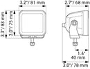 HELLA 1FA 358 176-861 LED-Spotlight - Black Magic Cube 3.2" - 12/24V - 3000lm