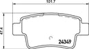 Opel Vauxhall Brake Pad Set - Padtech PAD3167