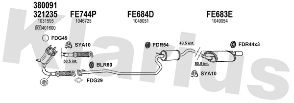 Klarius 321235 - Catalyst Type Approved Withpip  - Fits Ford Puma 1.7i