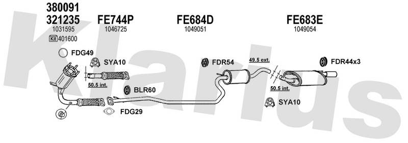 Klarius 321235 - Catalyst Type Approved Withpip  - Fits Ford Puma 1.7i