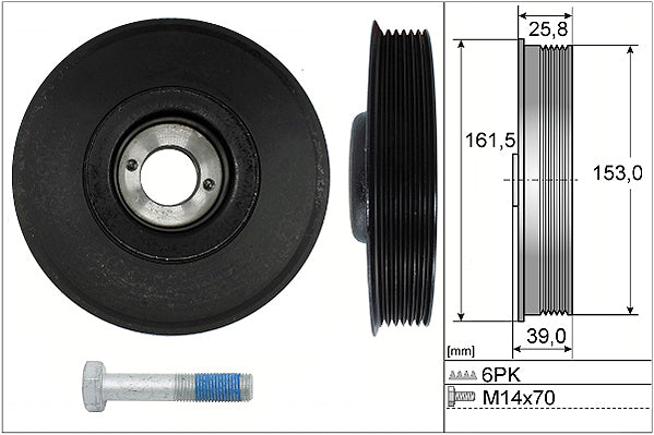 INA Belt Pulley Set Crankshaft Part No - 544003920