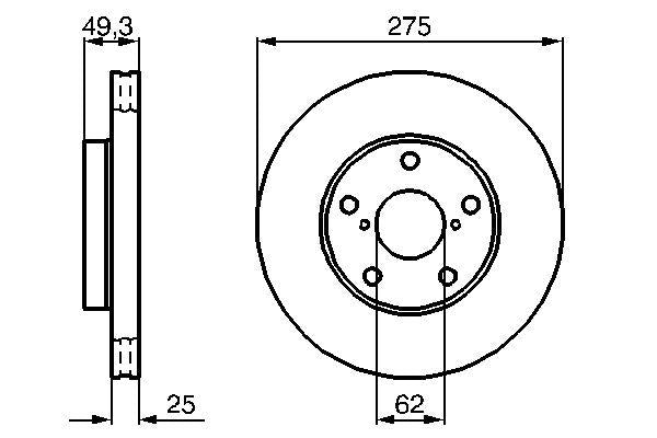 Bosch Brake Disc Pair Part No - 0986479111