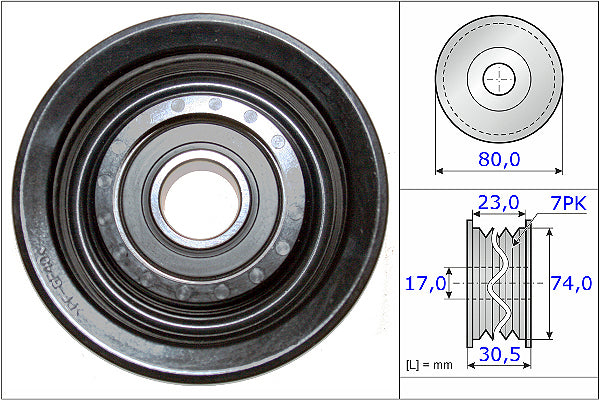 INA Deflection/Guide Pulley - V-Ribbed Belt - Part No - 532058010