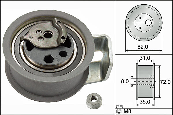 INA Tensioner Pulley - Timing Belt - Part No - 531043620
