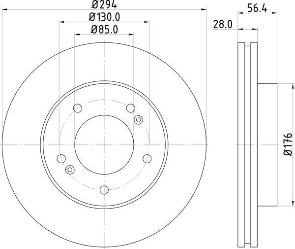 Mintex Brake Discs fits -Daewoo Ssangyong V289:6 MDC2211 (also fits other vehicles)