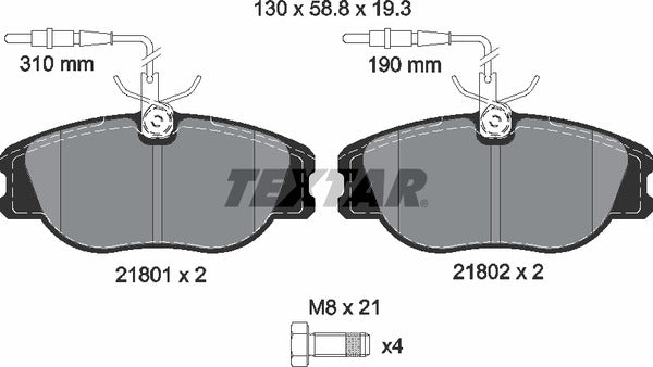 Textar Brake Pad Set - 2180101