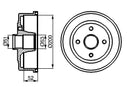 Bosch Brake Drum (Single) Db206 - 0986477135
