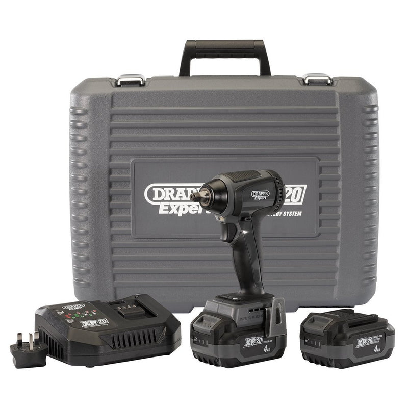 XP20 20V Brushless Impact Wrench - 3/8" - 250Nm - 2 x 4.0Ah Batteries and Fast Charger