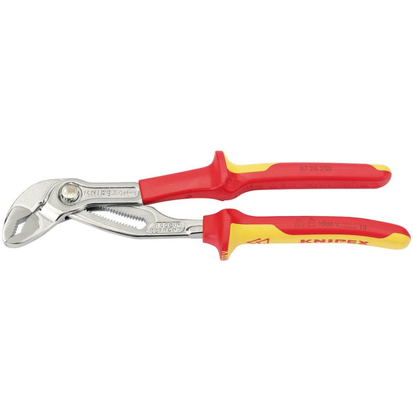 Knipex Cobra 87 26 250 VDE Chrome Waterpump Pliers, 250mm