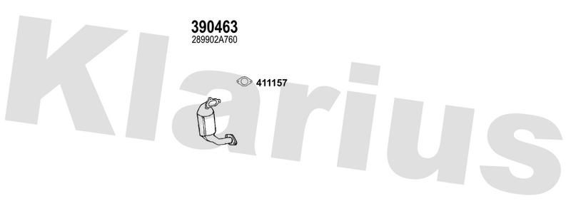 Klarius 390463 - Catalyst & Dpf Combined  - Fits Hyundai i40 1.7 CRDi