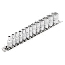 Draper Expert 1/4" 13pc Metric Socket Rail - 16487