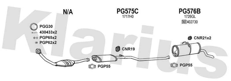 Klarius PG575C - Box With Centre Pipe  - Fits Citroen Berlingo 2.0HDi