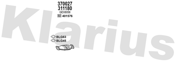 Klarius 311180 - Catalyst Type Approved  - Fits Rover 211i 1.1i