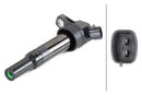 HELLA 5DA 358 057-481 Ignition Coil - 3-pin connector - Bolted