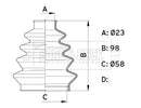 Borg & Beck Cv Joint Boot Kit Part No -BCB1008