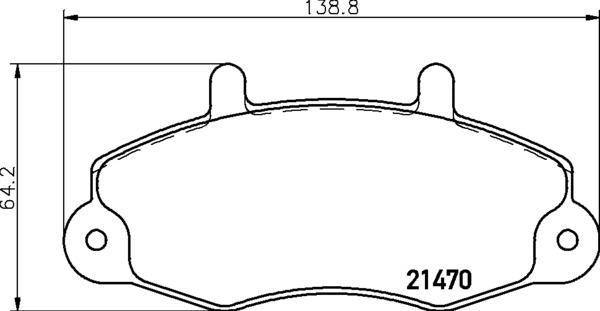 Mintex Brake Pad Set fits -Ford MDB2000 (also fits other vehicles)