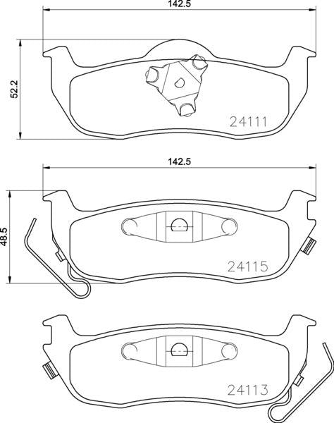 Mintex Brake Pad Set fits -Nissan MDB2651 (also fits other vehicles)