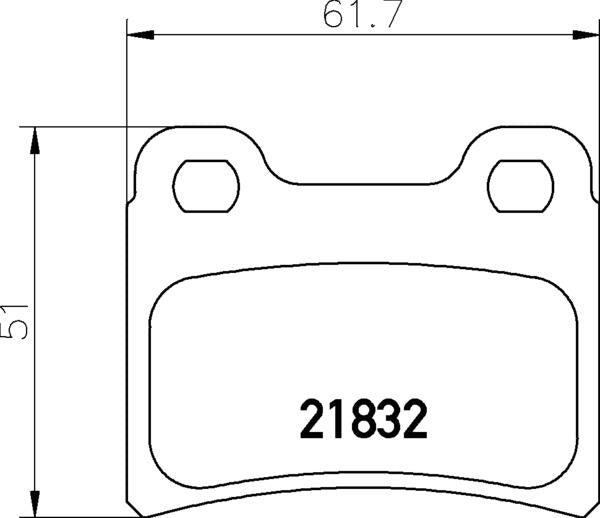 Mintex Brake Pad Set fits -Ford Kia MDB1554 (also fits other vehicles)